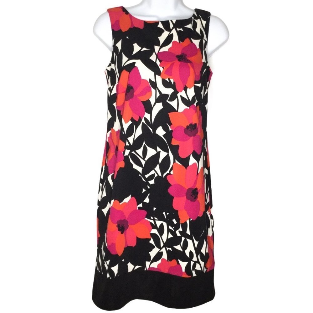 Ab Studio Floral Print Sleeveless Sheath Dress